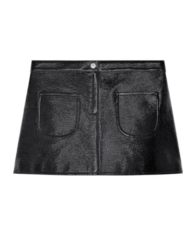 COURRÈGES A-LINE COATED MINISKIRT