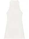 Courrèges Sleeveless Twill A-line Dress In White