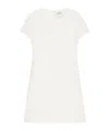 Courrèges Heritage Crepe Dress Crew Neck Pockets In White