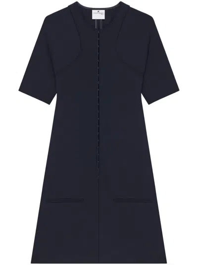 Courrèges A-line Mini Dress In Black