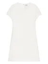 Courrèges Heritage Crepe Dress Crew Neck Pockets In Multi