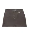 Courrèges Reedition Vinyl Miniskirt Clothing In Black