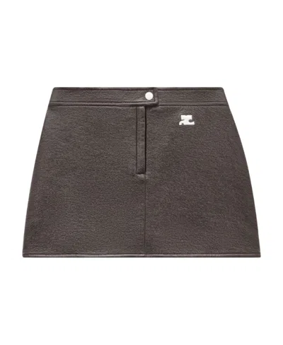 COURRÈGES COURRÈGES REEDITION LOGO PATCH MINI SKIRT