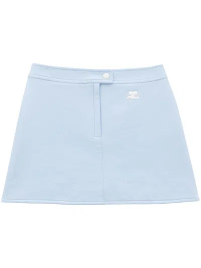 Courrèges Minirock In A-linie In Blue