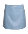 Courrèges A-line Mini Skirt In Blue