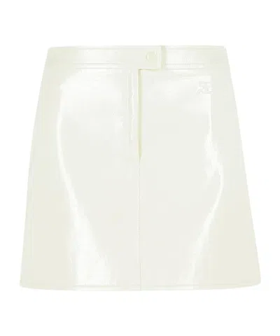 Courrèges A-line Mini Skirt In Neutral