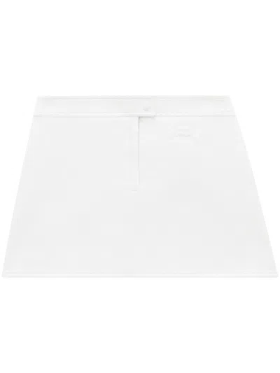 Courrèges Re-edition Logo-patch Mini Skirt In Heritage White