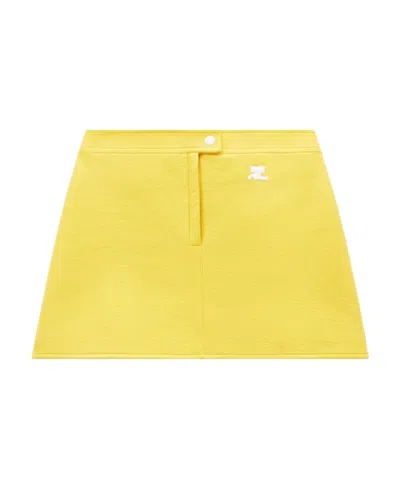 Courrèges A-line Mini-skirt In Yellow