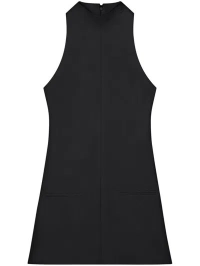 Courrèges Sleeveless Twill A-line Dress In Black
