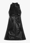 Courrèges Courreges 2 Pockets Vinyl A-line Dress Women In Black