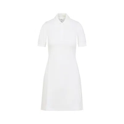 Courrèges A-line White Cotton Dress With Polo Collar