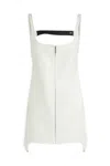 Courrèges Short Dress With Square Neckline And Strap Detail In 0001