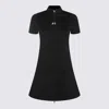 Courrèges Zip-front Short-sleeve Dress In Black
