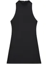 Courrèges Twisted Design Sleeveless Top In Soft Cotton In Black