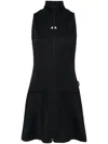 COURRÈGES ABITO INTERLOCK TRACKSUIT DRESS WOMAN BLACK IN POLYESTER