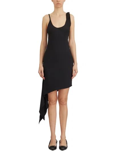 Courrèges Courregès Abito Knot Tech Crepe In Black