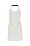Courrèges Courreges White Stretch Cotton Fitted Mini Dress