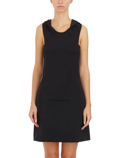 Courrèges Courregès Abito Mini Space Con Cappuccio In Black