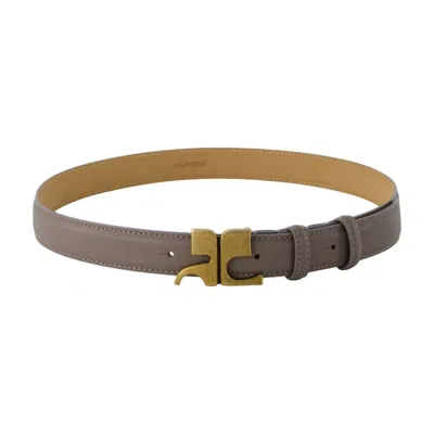 Courrèges Ac 25mm Belt Courreges Leather Brown In Gray