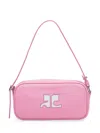 Courrèges Leather Baguette Bag In Candy Pink