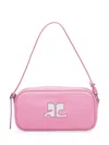 Courrèges Leather Baguette Bag In Pink