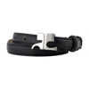 Courrèges Ac 25mm Belt Courreges Leather Black In Black