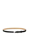 Courrèges Viper Effect Leather Belt In Black