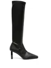 Courrèges Ac Charm 70mm Faux-leather Boots In Black