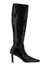 Courrèges Ac Charm Vinyl Boots Woman Black In Leather