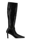 Courrèges Ac Charm Vinyl Boots Woman Black In Leather