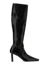 Courrèges Ac Charm Vinyl Boots Woman Black In Leather In Black