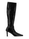 Courrèges Ac Charm Vinyl Boots Woman Black In Leather In Black