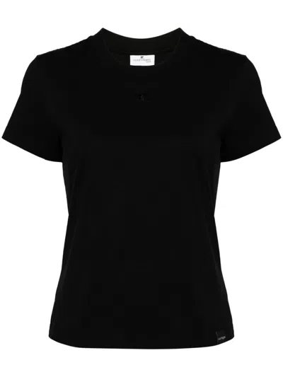 Courrèges Ac Cotton T-shirt In Black