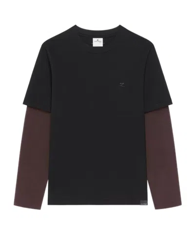COURRÈGES COURRÈGES LOGO LAYERED-SLEEVE T-SHIRTS