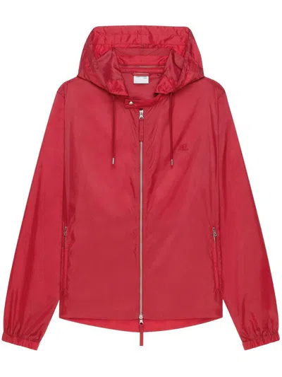 Courrèges Ac Hooded Windbreaker In Red