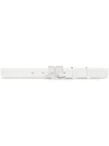 Courrèges White Belt With Logo-buckle Closure In White