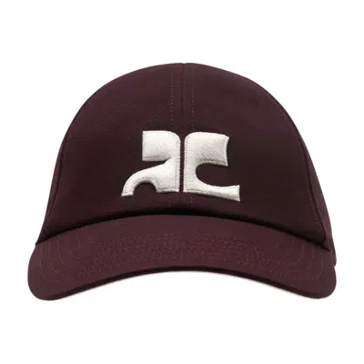 Courrèges Courregès Ac Logo Cap -  - Cotton - Burgundy