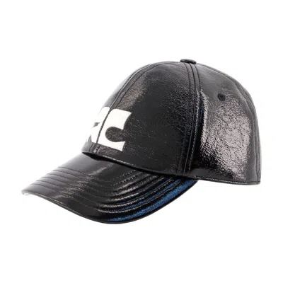 Courrèges Courregès Ac Logo Cap -  - Vinyl - Black