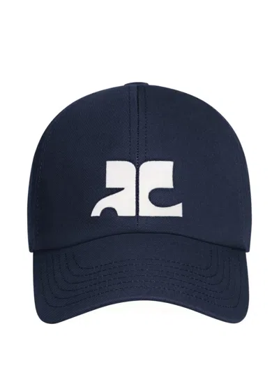 Courrèges Ac Logo-patch Cap In Blue