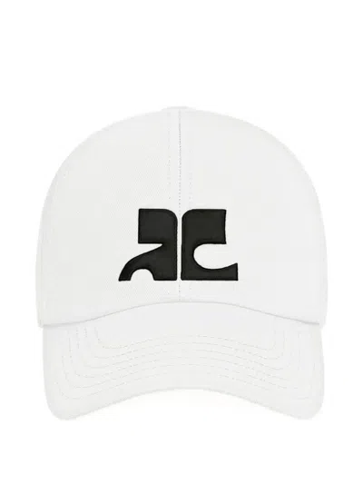 Courrèges Ac Logo-patch Cap In White