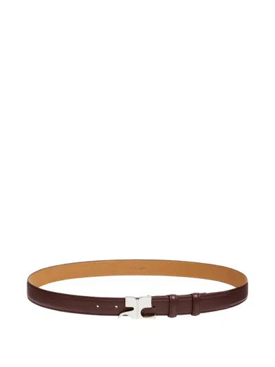 Courrèges Ac Logo-plaque Belt In Red