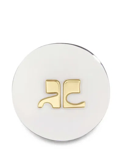 Courrèges Ac Logo-plaque Ring In White