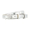 Courrèges Ac Mirror Belt Courreges Leather Silver In Silver