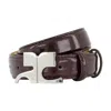 Courrèges Ac Naplack Belt Courreges Leather Burgundy In Brown