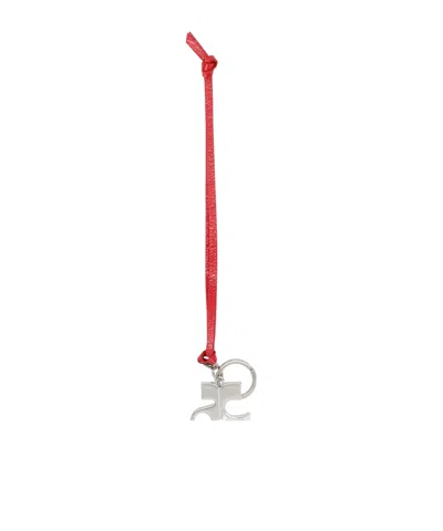 Courrèges Ac Naplack Key Ring In Red