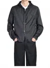 Courrèges Ac Nylon Windbreaker Jacket In Black In Black