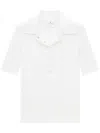 Courrèges Iconic Rib Knit Polo In 白色