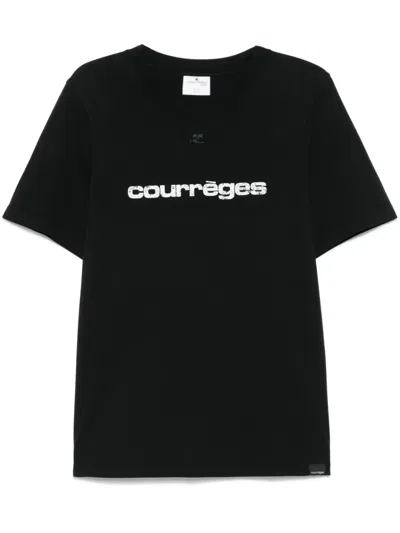 Courrèges Ac Printed T-shirt In Black