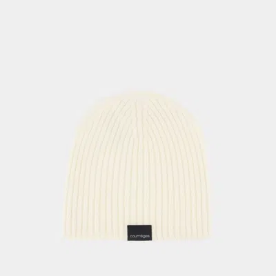 COURRÈGES COURREGÈS AC RIBBED BEANIE