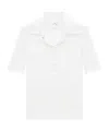 Courrèges Iconic Rib Knit Polo In White